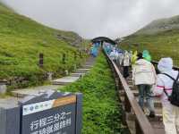 就算是下雨也是要衝上山一睹紅顏