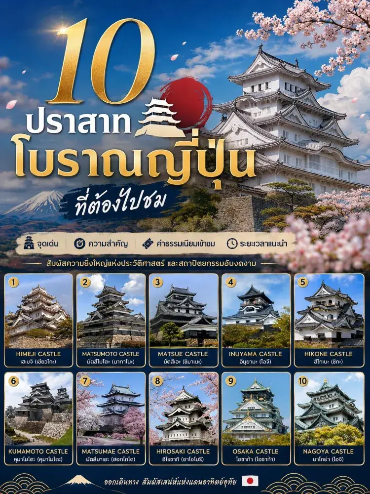 평생 꼭 한 번 가봐야 할 일본의 고성 10곳.