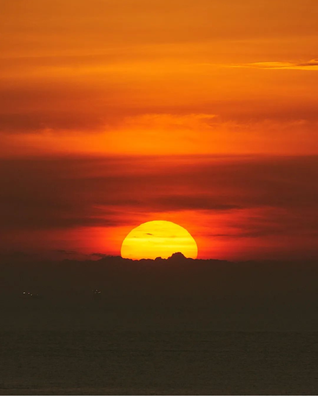 趕在日落去海邊,向日葵花海與日落