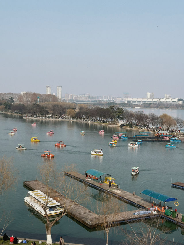 南京旅遊｜登明城牆，左瞰雞鳴寺右觀玄武湖