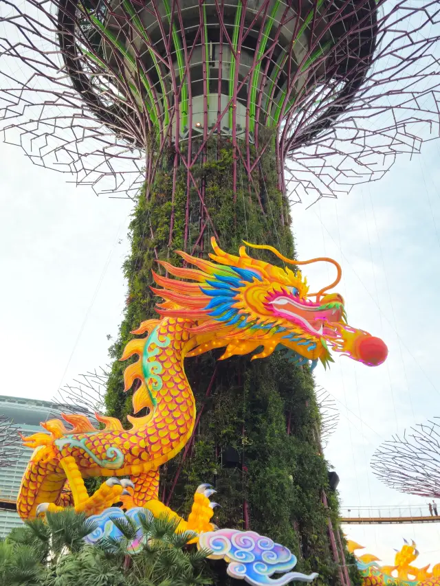 The Chinese dragon and the God of Wealth have flown to Singapore for the New Year