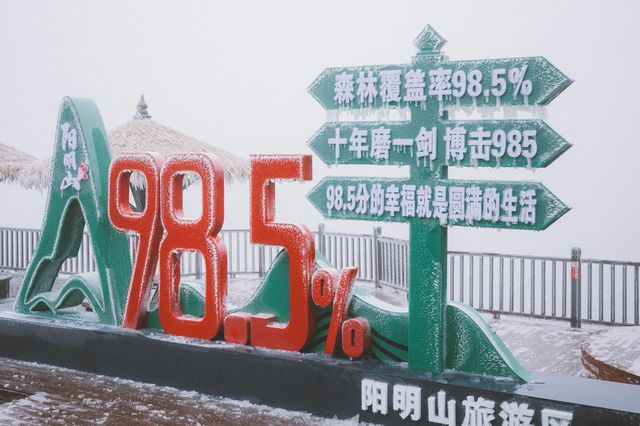 看看陽明山的霧凇