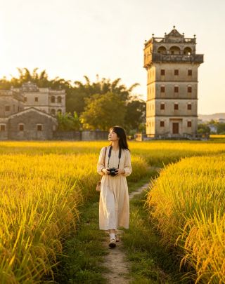 Kaiping Zili Village Diaolou: "Castles" Growing in the Rice Fields