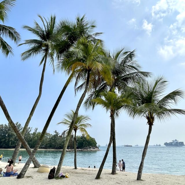 聖淘沙海灘-風景優美，令人有度假感覺