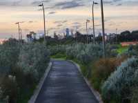 Sunset at St. kilda beach