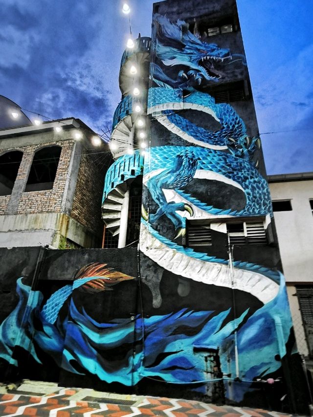 The colours of Kuantan Art Street, Pahang.