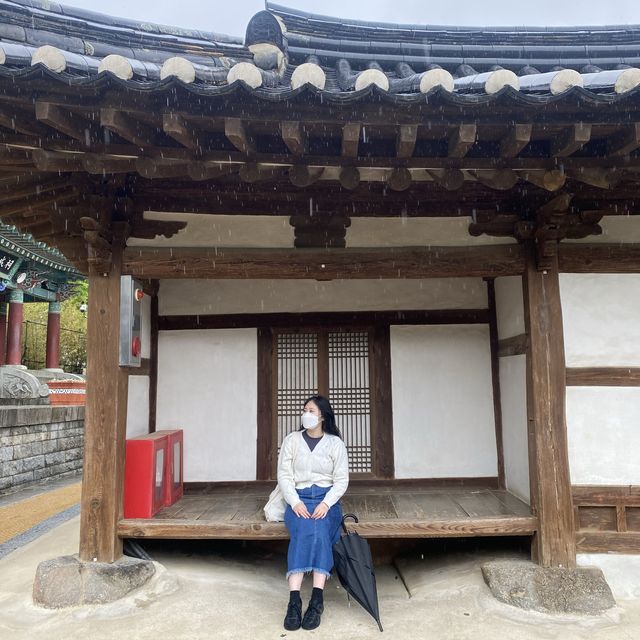 비 오는 날의 오죽헌 산책