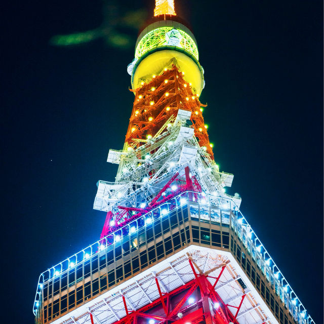 The iconic Tokyo Tower at night