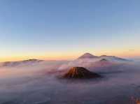 Bromo’s Blazing Dawn: A Dusty Orange Dream