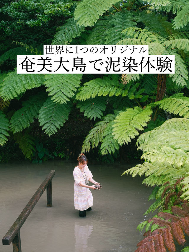 世界に1つだけのオリジナル。奄美大島で泥染体験。