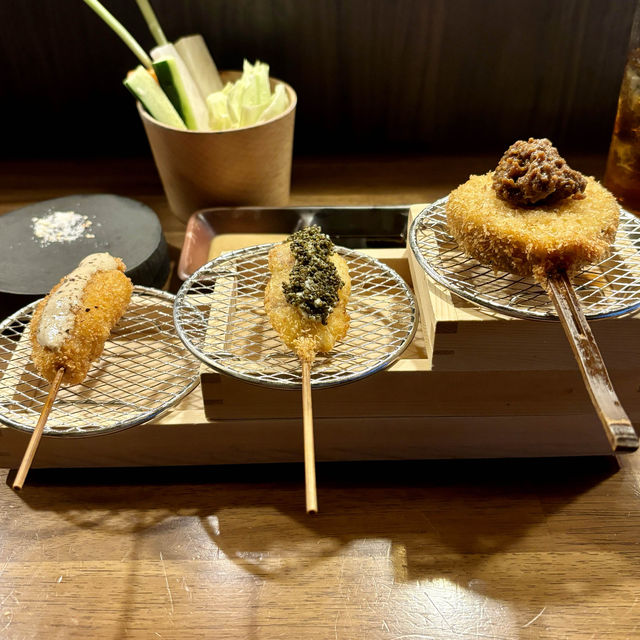 【大阪・長堀橋】おまかせで楽しむ美しい創作串揚げ「串揚げ専門店 健串」