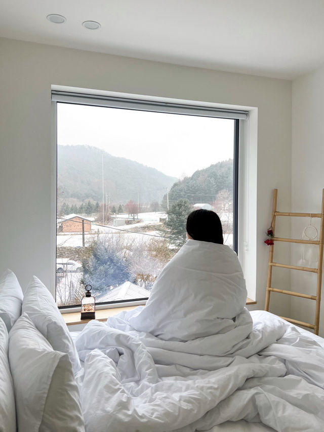 눈내리는 날 가기 좋은 횡성펜션🩵