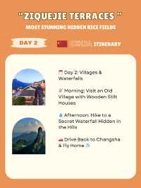 Ziquejie Terraces itinerary 