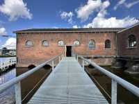 Historic pumping station in Kinderdijk