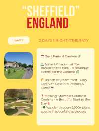 Sheffield itinerary 