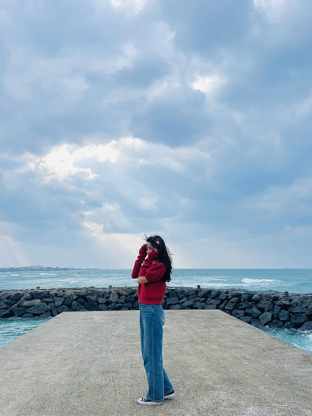 예쁜 파란 바다가 있는 제주도 애월의 곽지해수욕장 💙