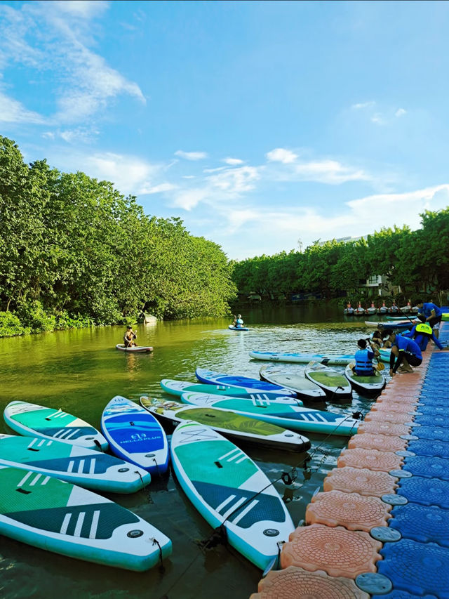 Haizhu Lake Park (海珠湖公园) SUP Paddleboarding, Guangzhou