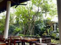 ร้านอาหาร@ชานชาลา กาญจนบุรี บรรยากาศร่มรื่นมาก