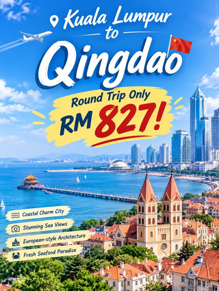 🇨🇳 QINGDAO FOR ONLY RM827!✨ Your Next China Getaway Starts Here ✈️