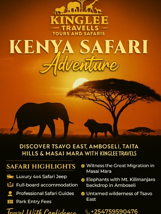 kinglee Travells is one of the safari and tours agency in kenya my name is Jonathan I work as a guide for safari and excursions in kenya for I have the knowledge of the place I have lived for more than 10 years and am willing to share the beauty with everyone who wishes to visit Kenya especially watamu kenya for it's best Sandy beaches and safari 