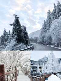大雪將至，九宮山的雪景絕對不能錯過！❄️ 位於咸寧市通山縣的九宮山，是一個讓人流連忘返的地方