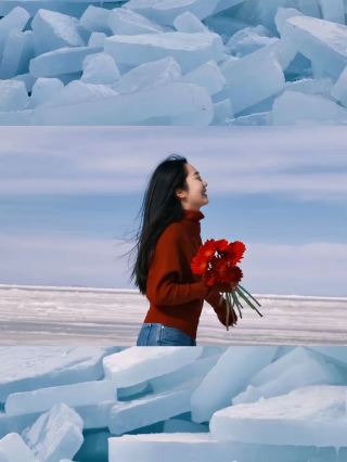 青海湖|冬季限定藍冰,