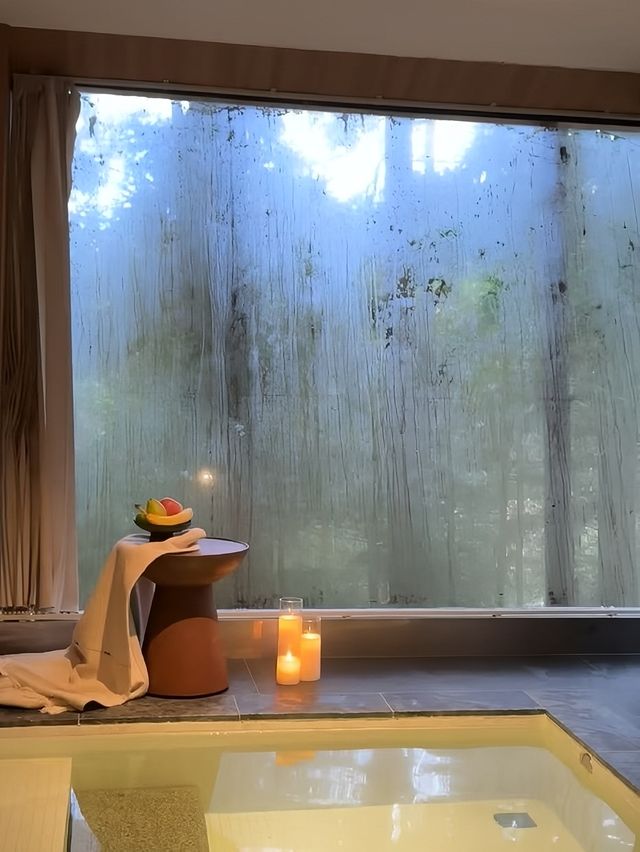 在重慶佳進能泡私湯的森林樹屋～太浪漫了