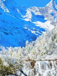 畢棚溝闖入初雪後的琉璃仙境