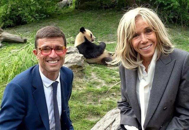 馬克龍夫人來看大熊貓「圓夢」了