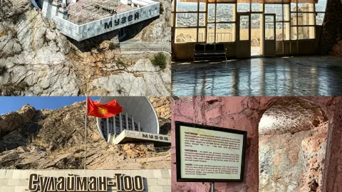 Central Asia's underrated World Heritage site | Sacred mountain + Soviet Brutalism is so surreal — traveler post in Osh