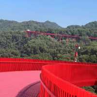 深圳虹橋公園 紅色廊橋