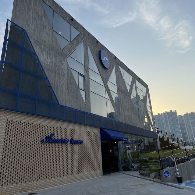 강동 몽돌해변이 보이는 오션뷰카페, 아주로마레