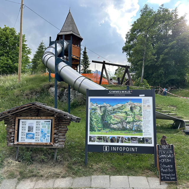 Small traffic free village in Switzerland