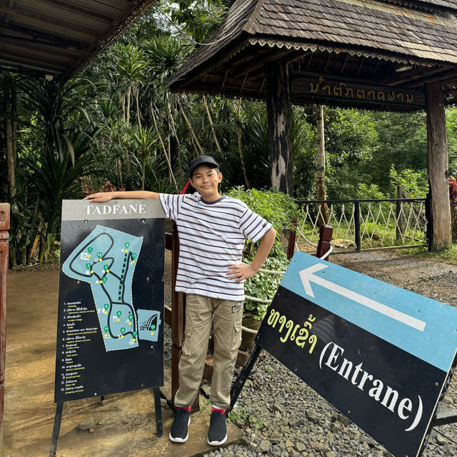 เล่นซิปไลน์ น้ำตกตาดฟาน ลาวใต้
