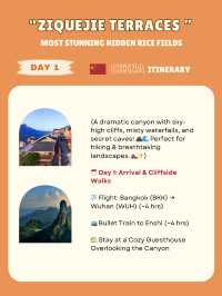 Ziquejie Terraces itinerary 