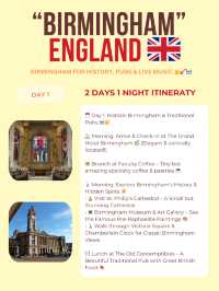 Birmingham itinerary 🏛️