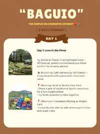 Baguio itinerary for Couples 