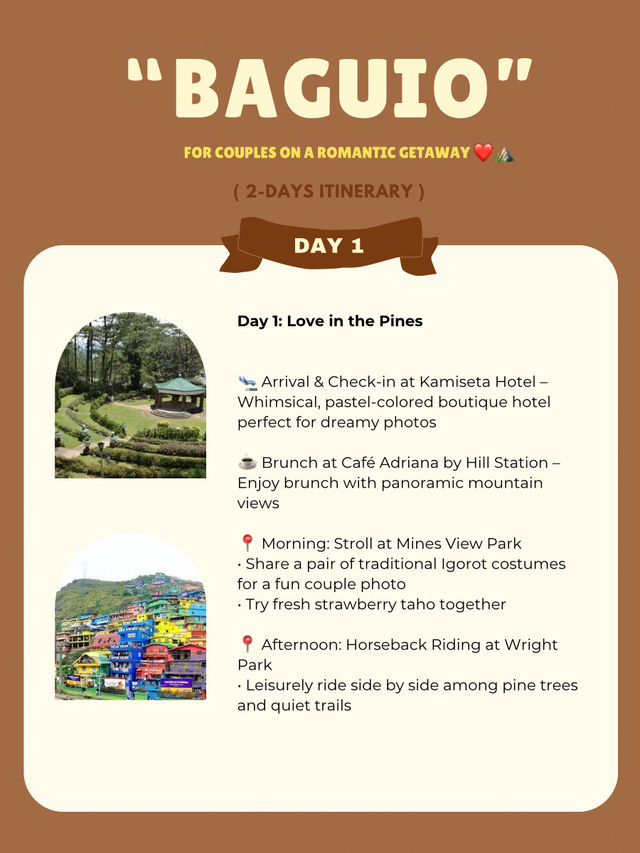 Baguio itinerary for Couples 