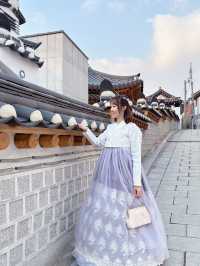 Grace Korean traditional clothes and buildings