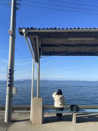 [마쓰야마 여행]바다 바로 앞에 기차역 시모나다역 🌊  