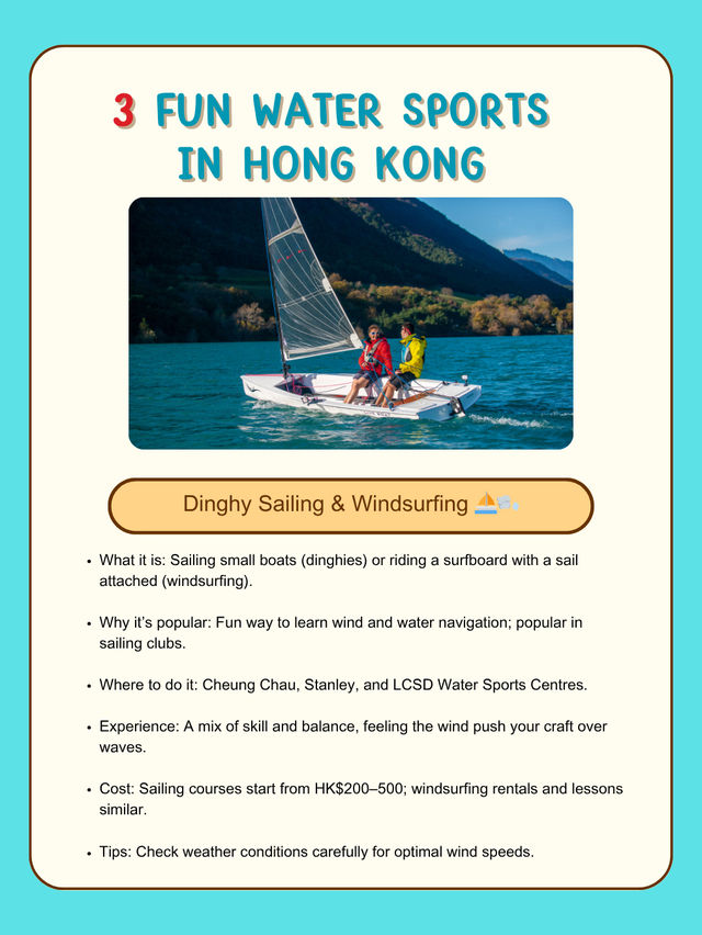 3 Fun water sports in Hongkong 🇭🇰