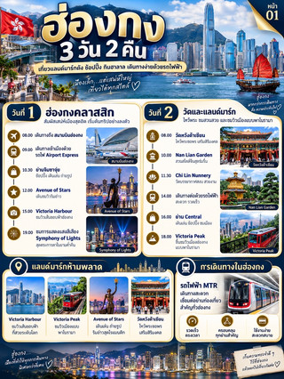 🇭🇰✨ ฮ่องกง 3 วัน 2 คืน เที่ยวครบในทริปเดียว!