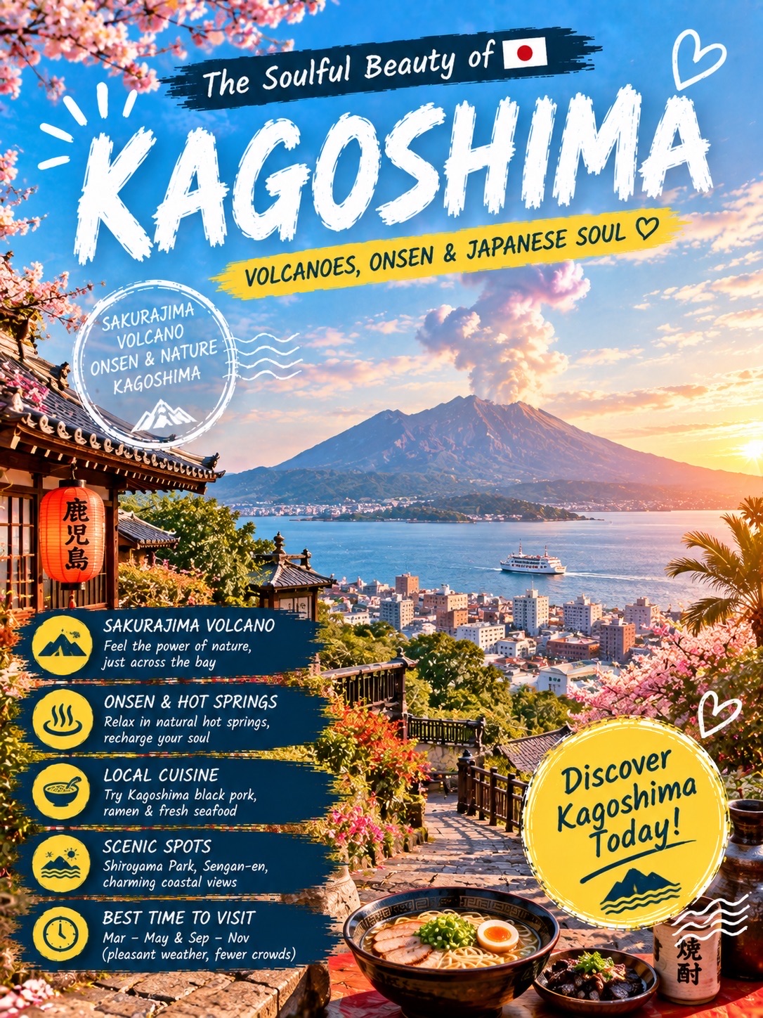 🇯🇵 Kagoshima | A Peaceful Volcanic Escape in Southern Japan 🌋🌊