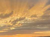 Crepuscular Rays at Sunset in Morecambe
