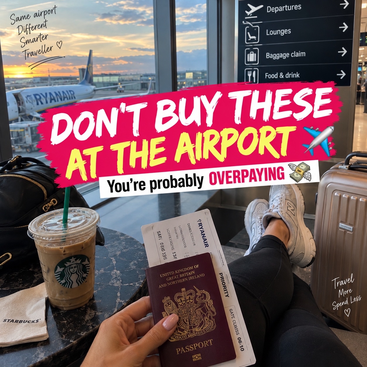 ✈️ 4 THINGS I’D NEVER PAY FULL PRICE FOR AT AN AIRPORT 💸