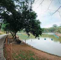 Man-made lake in the heart of the city 💜