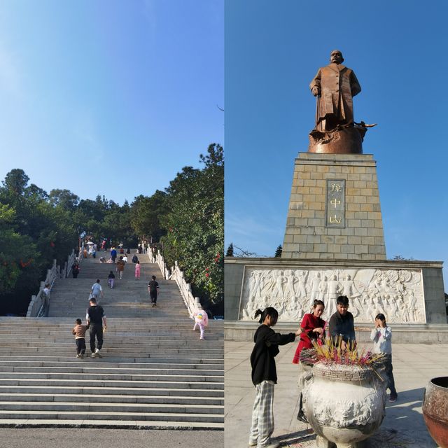 廣西欽州小眾景點仙島公園，全國最大孫中山銅像，千畝紅樹林