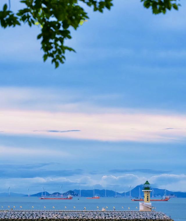 珠海桂山島那年夏天寧靜的海