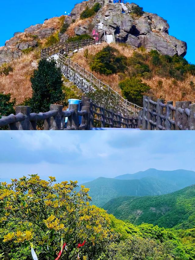 攀登東莞地標建築——銀瓶山一覽眾山小。