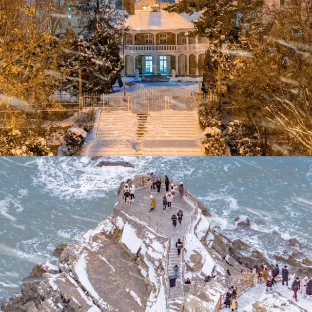 See snow by the sea! Weihai is the perfect place for it!